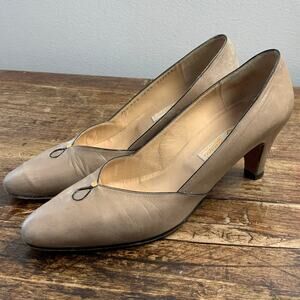 Vintage Gucci Leather Tan Pumps Women's size 36.5 AA